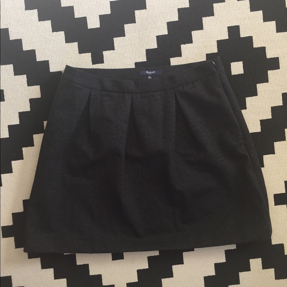 Madewell Black Pleated Mini Skirt